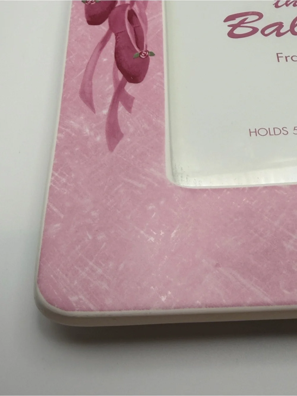 Papel Giftware At The Ballet Pink Ceramic 5x7 Picture Frame Ballerina Flowers